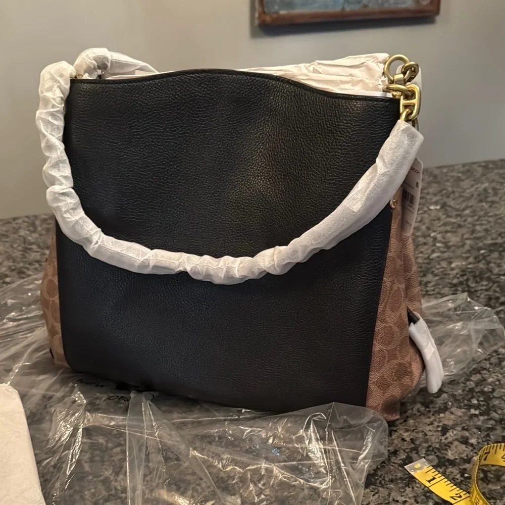 Coach Black leather and coated canvas Brown Women's Bag NWT - Picture 7 of 15